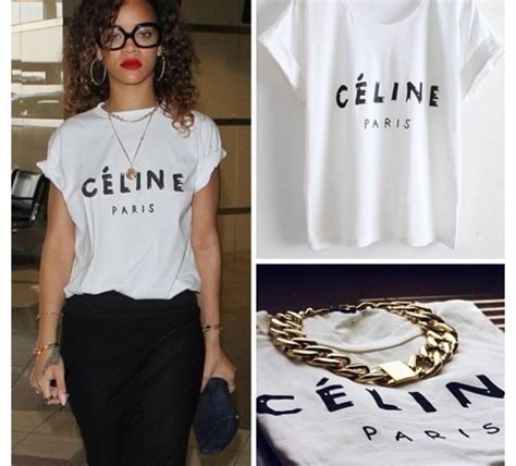 celine t shirt rihanna.